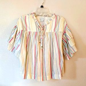 NEW Blouse Peyton & Parker Ruffle Sleeve Blouse Top sz. M NWT